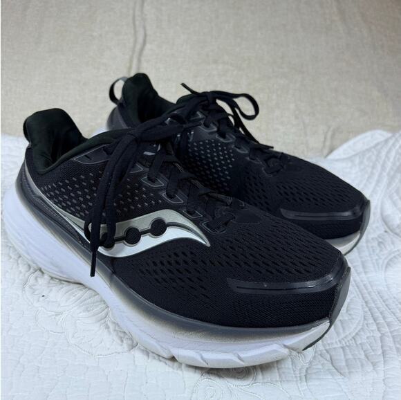 Saucony Men\'s Black White 10.5 Guide 17 Lace Up Running Shoes Stability Comfort main image 14